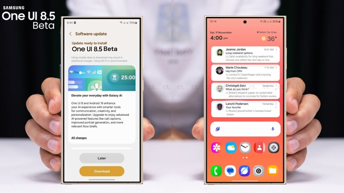 Samsung’s One UI 8.5 Beta